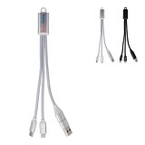 2-in-1-Ladekabel USB-A/C zu USB-C & Lightning Aluminium Menanrg