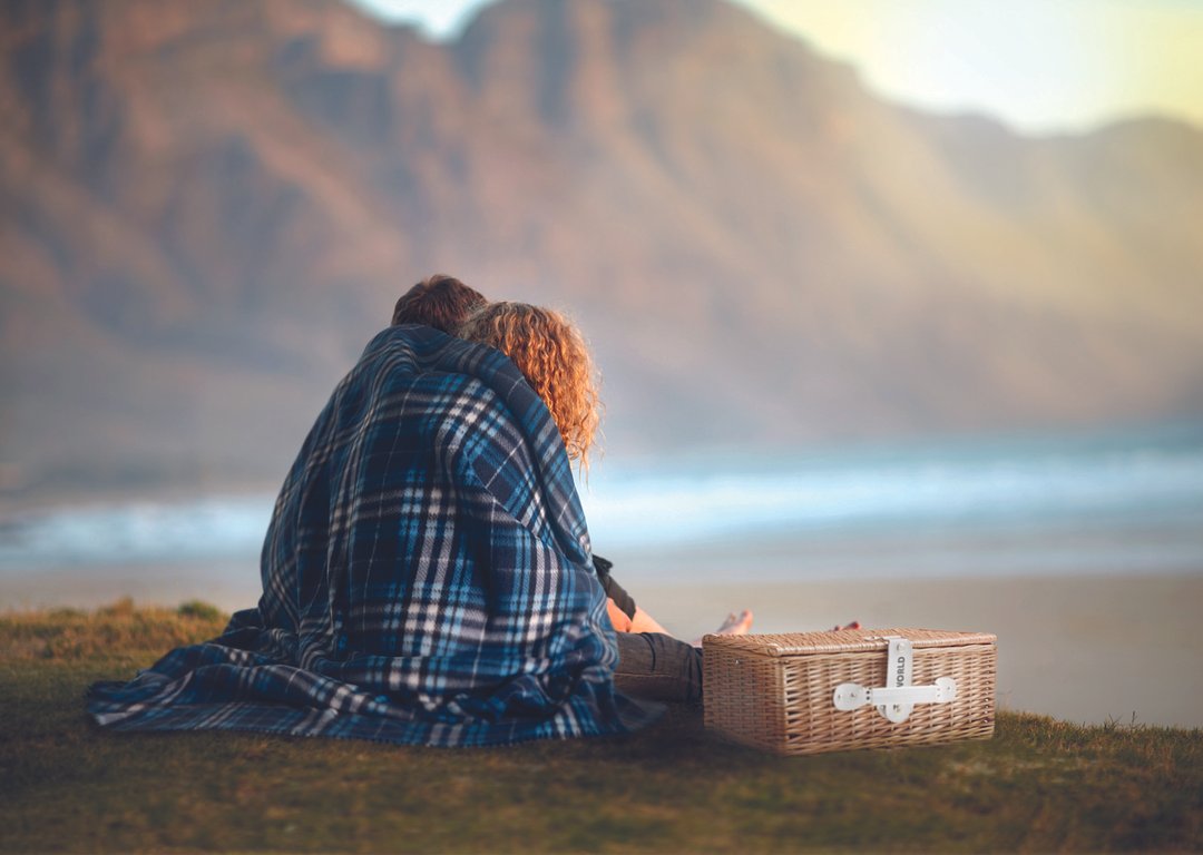 RPET Fleece-Reisedecke Karo Waltia