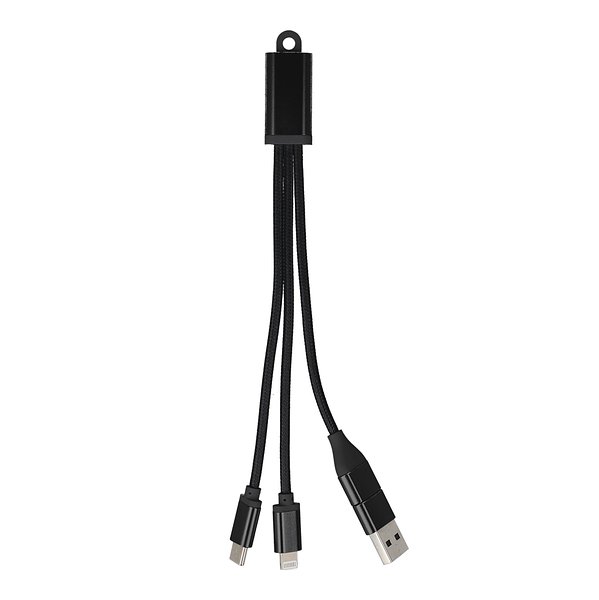 2-in-1-Ladekabel USB-A/C zu USB-C & Lightning Aluminium Menanrg