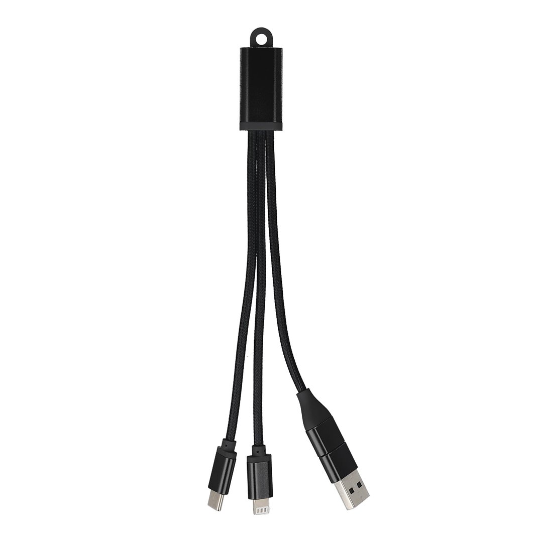 2-in-1-Ladekabel USB-A/C zu USB-C & Lightning Aluminium Menanrg