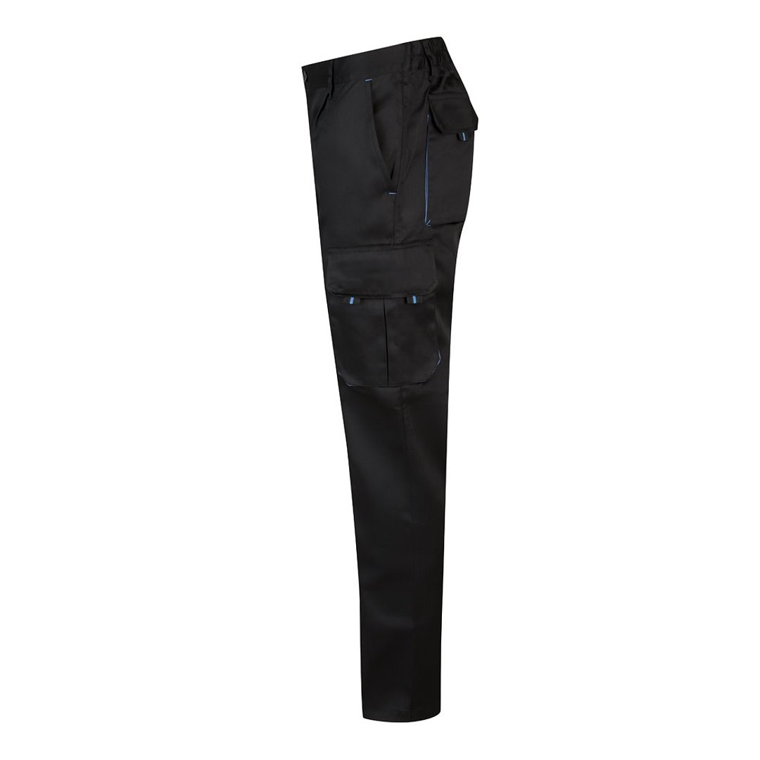 Zweifarbige Twill-Hose mit mehreren Taschen (200 g/m²), aus Baumwolle (35 %) und Polyester (65 %) Leenico