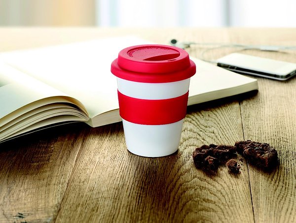 PP Becher mit Silikon-Deckel Cianiga