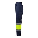 Zweifarbige Hose aus Twill (190g/m²), Baumwolle (20%) und Polyester (80%) Menatri