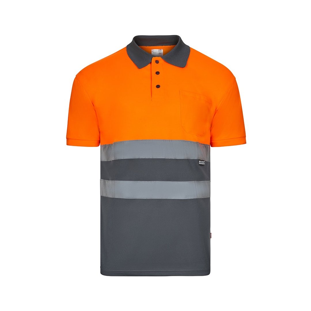 Zweifarbiges Poloshirt im Bird-Eye-Design (160g/m²) mit kurzen Ärmeln, aus Polyester (100%) Mudyli