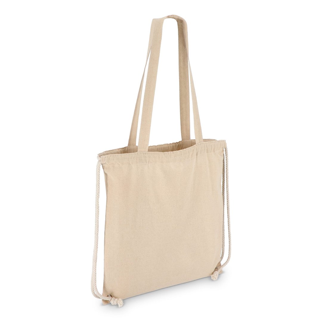Baumwoll-Tragetasche mit Kordelzug OEKO-TEX® 38 x 42cm 140g/m² Waraie