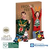 Adventskalender Lindt „HELLO“ Mini Stick Mix mit Santa, Inlay aus 100% recyceltem Material