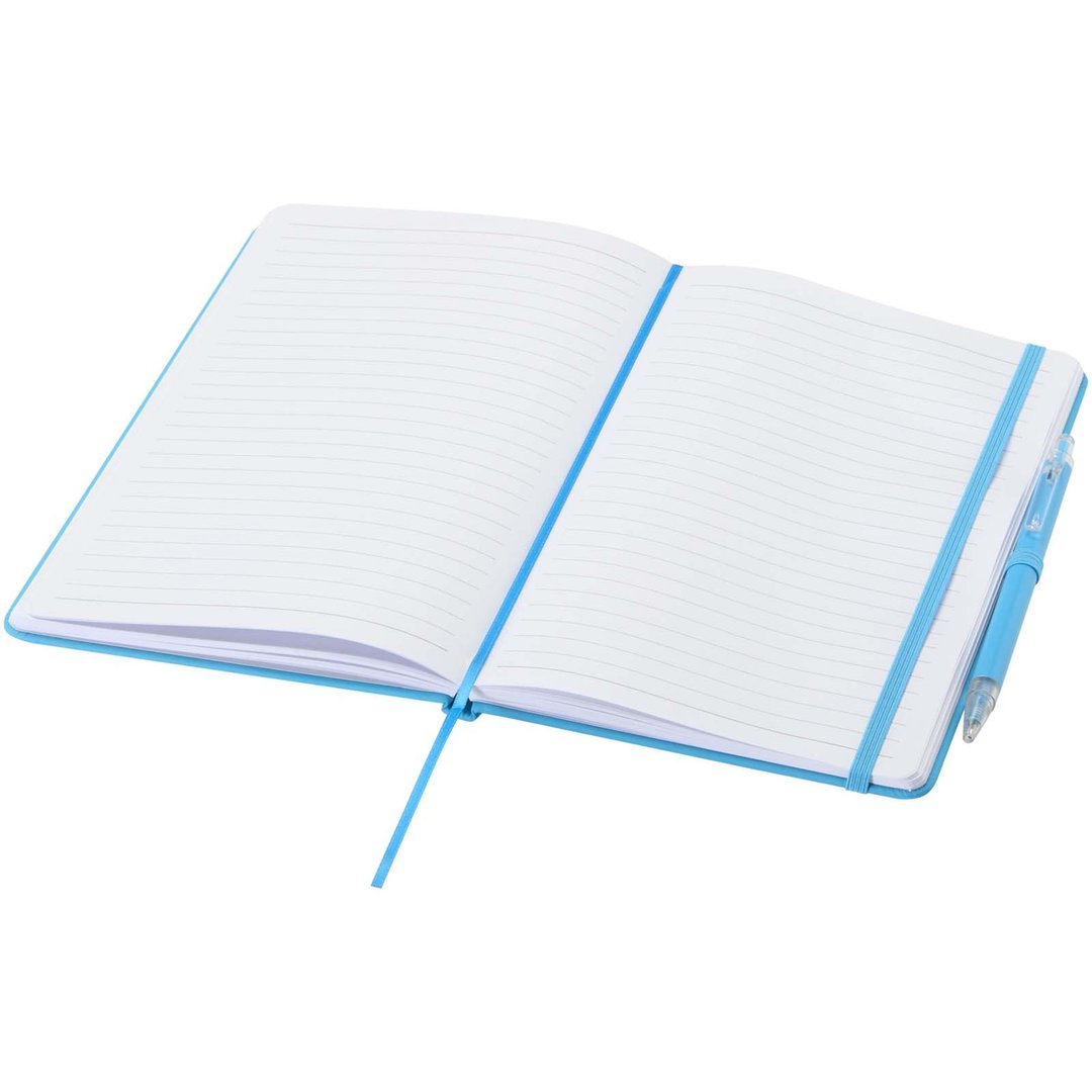 Set A5 Hardcover Notizbuch aus Recyclingpapier und einem Kugelschreiber - Andri