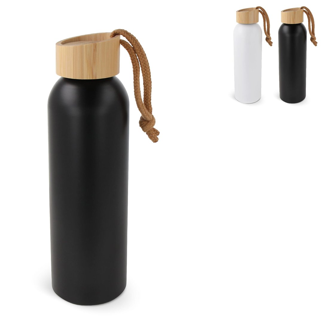 Wasserflasche mit Bambusdeckel 600ml Hatruedi