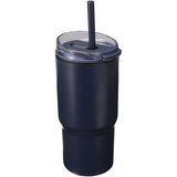 540 ml RCS Becher aus recyceltem Material, doppelwandig isoliert, mit Trinkhalm - Marlixhla