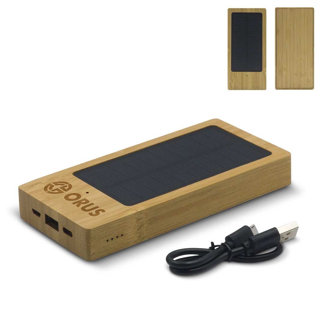 Solar Powerbank Bambus 8.000mAh Cillia