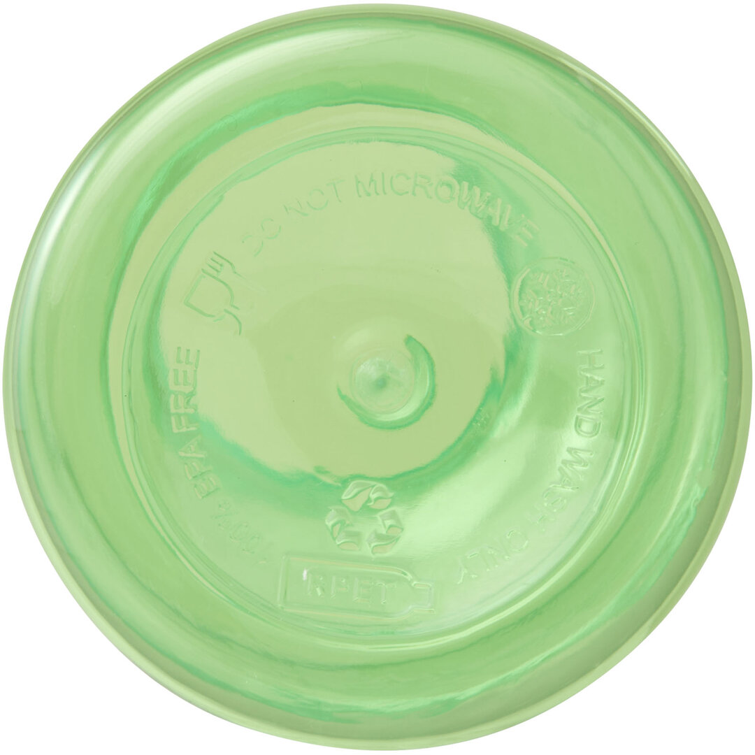 400 ml RCS-zertifizierte Trinkflasche aus recyceltem Kunststoff mit Karabiner - Emerik