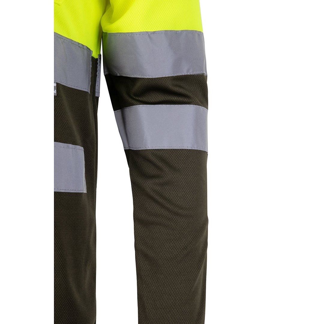 Zweifarbiges Poloshirt im Bird-Eye-Design (160g/m²) mit langen Ärmeln, aus Polyester (100%) Steivia