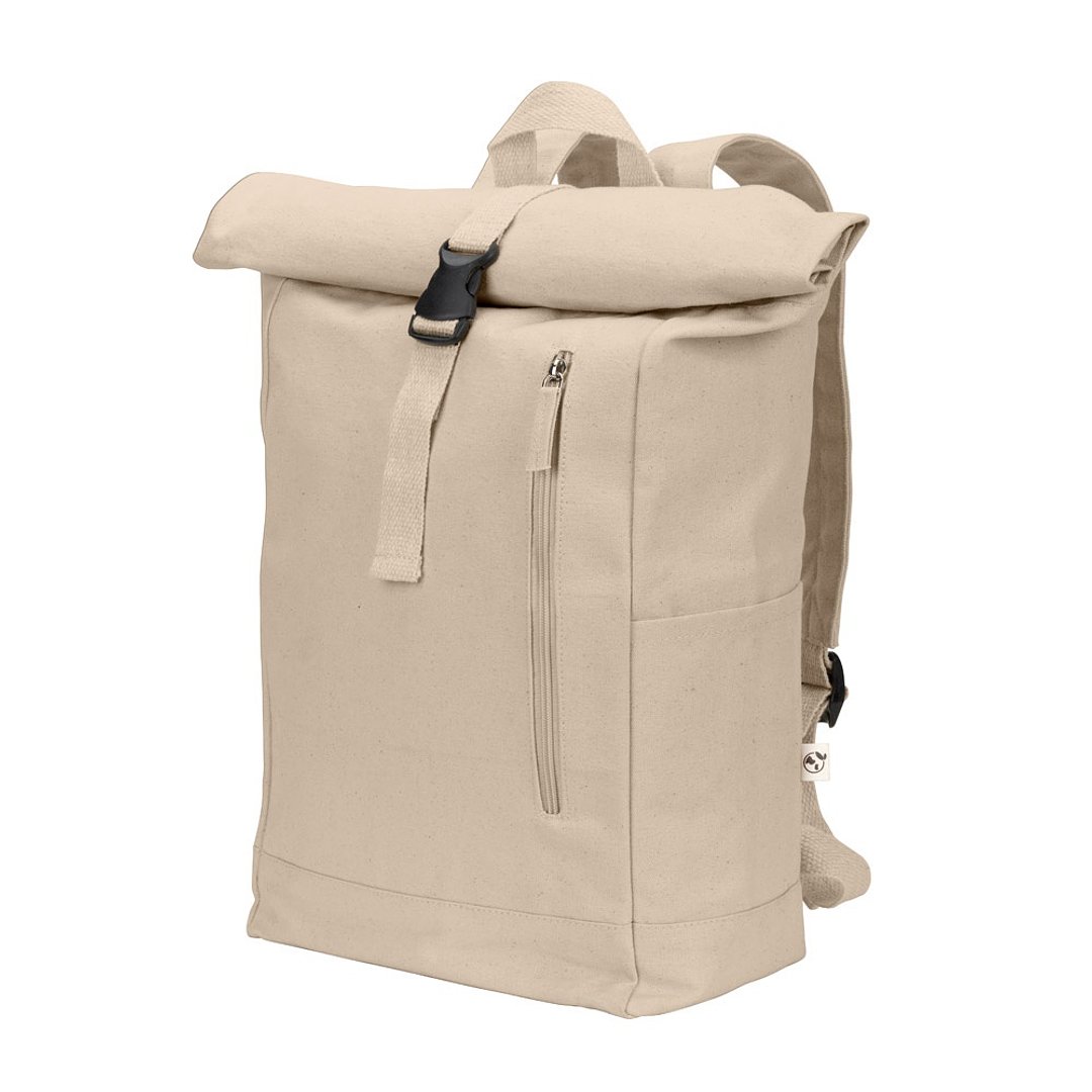 Roll-Top-Rucksack aus recyceltem Baumwolle und recyceltem Polyester (380 g/m²) Lüzzasch