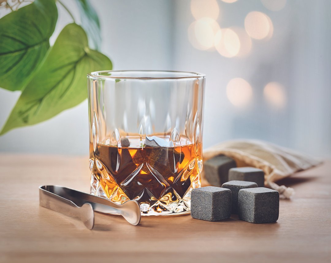 Whisky Set in Bambus Box Merena