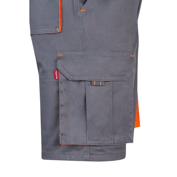 Zweifarbige Stretch-Bermudashorts mit mehreren Taschen (240 g/m²) aus Baumwolle (46 %), EME (38 %) und Polyester (16 %) Altie