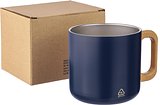 Becher Corg | Recycelter Edelstahl | Holzgriff | 400 ml