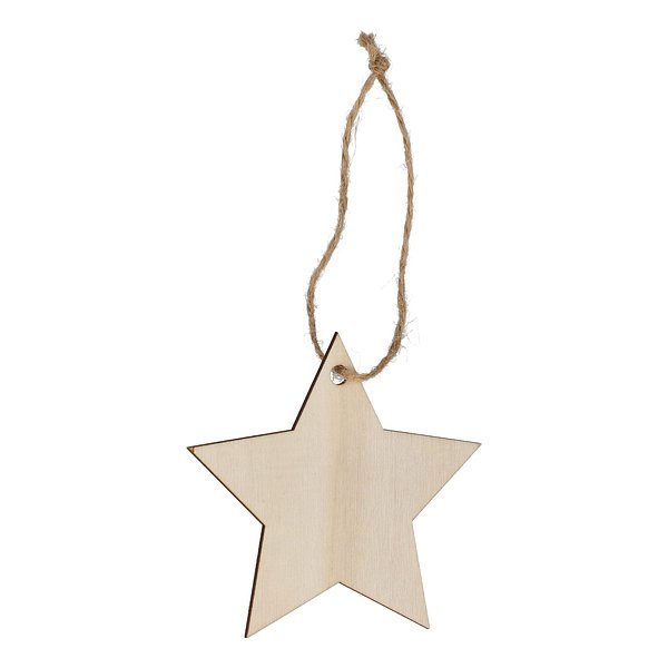 Sternförmiges Weihnachtsornament aus Holz Lüta