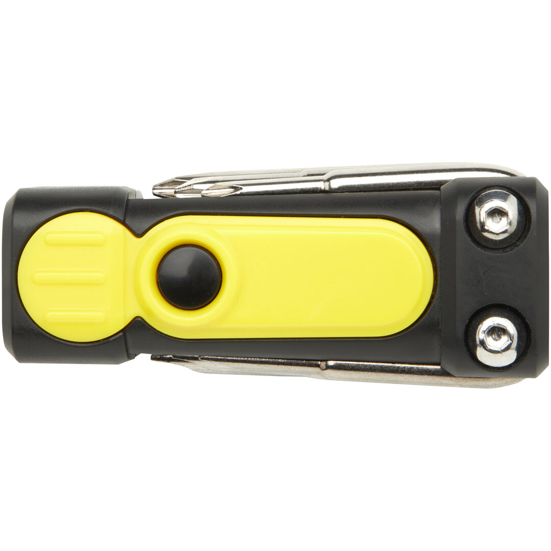 8-in-1 Schraubenzieher-Set aus recyceltem RCS Kunststoff mit Taschenlampe - Nelyco