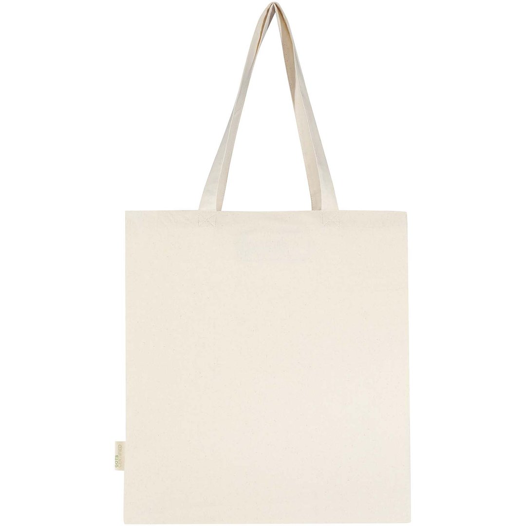 180 g/m² GOTS Tragetasche mit Seitenfalte aus Bio-Baumwolle 14L - Nannan