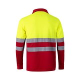 Zweifarbiges Poloshirt im Bird-Eye-Design (160g/m²) mit langen Ärmeln, aus Polyester (100%) Beatiani
