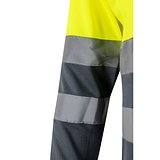 Zweifarbiges Poloshirt im Bird-Eye-Design (160g/m²) mit langen Ärmeln, aus Polyester (100%) Steivia