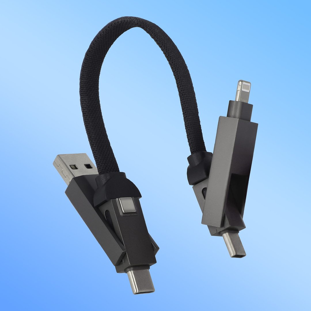Multifunktionales 4-in-1 Kabel OTG Schlüsselanhänger Größe 60W Mudicch