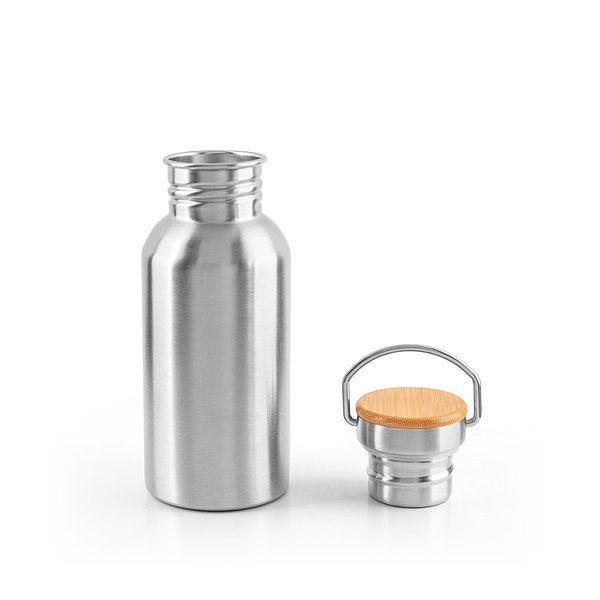 Edelstahlflasche (90 % recycelt) mit einwandiger Ausführung Chtinana