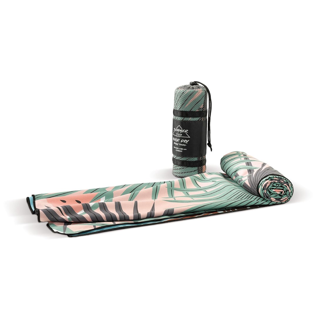 Schnelltrocknendes Strandhandtuch 1000x1800mm mit Beutel Helinas