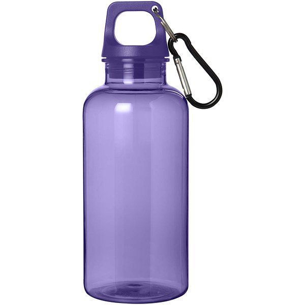 400 ml RCS-zertifizierte Trinkflasche aus recyceltem Kunststoff mit Karabiner - Emerik