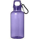 400 ml RCS-zertifizierte Trinkflasche aus recyceltem Kunststoff mit Karabiner - Emerik