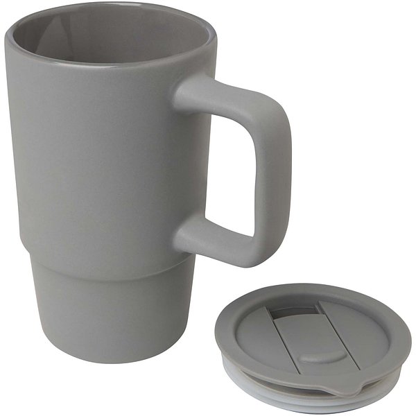 450 ml Keramiktasse mit Kunststoffdeckel - Dollien