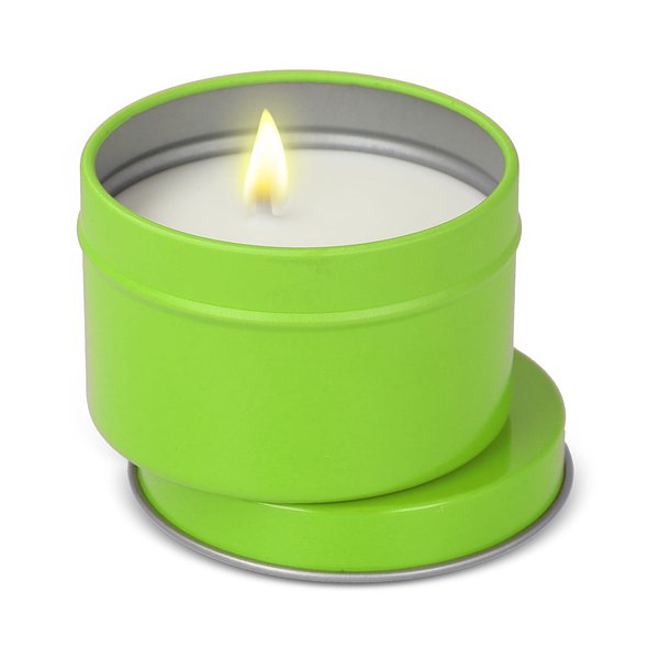 Kirtan-Duftkerze auf Pflanzenbasis in großer recycelter Dose Ellia