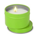 Kirtan-Duftkerze auf Pflanzenbasis in großer recycelter Dose Ellia