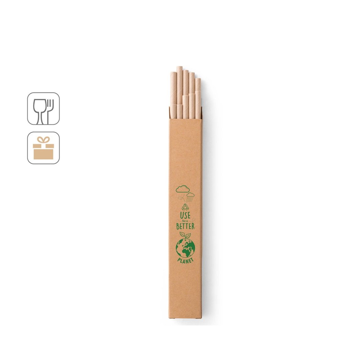 Strohhalm-Set aus Kraftpapier Lüzzama