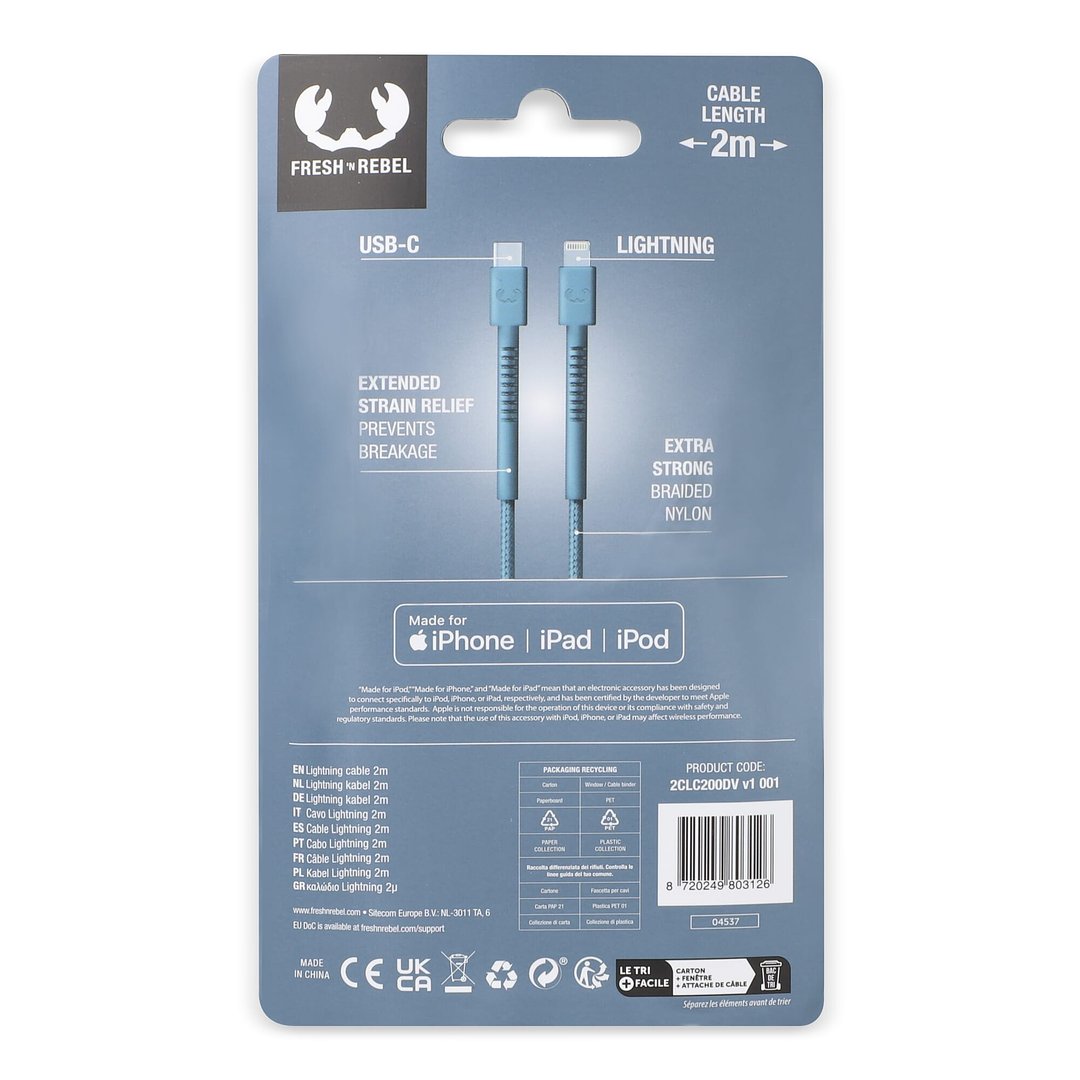 USB-C zu Apple Lightning Kabel 2.0m Helvin