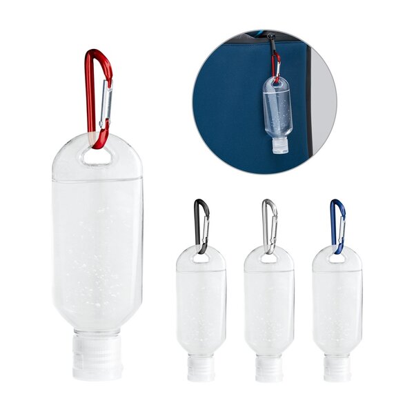 Handreinigungsgel 50ml mit Karabiner Ansel