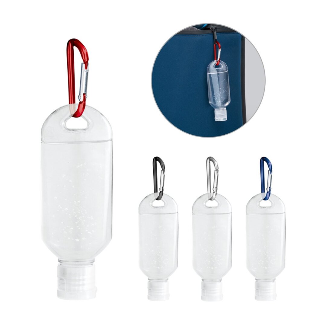 Handreinigungsgel 50ml mit Karabiner Ansel