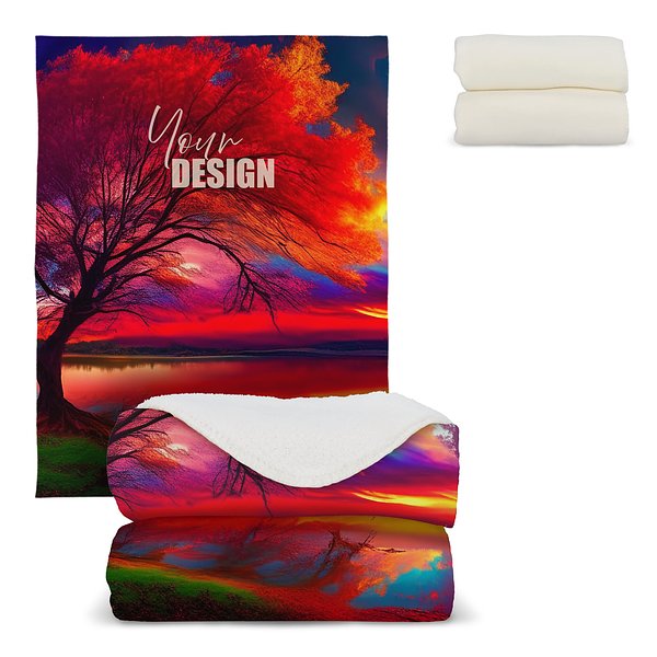 Sherpa-Fleece-Decke Sublimation 130x170 cm 510g/m² Leenat