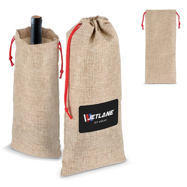 Weinbeutel im Jute-Stil 14x34cm Ylanina