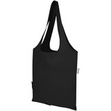 Blend 140 g/m², GRS-zertifizierte, faltbare Baumwoll Tragetasche, 7 l - Grin