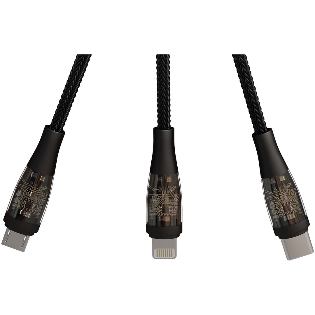 100 W/5 A 5-in-1 Schnellladekabel mit Digitalanzeige - Annen