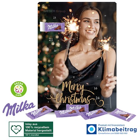 Wand-Adventskalender mit Milka Schokolade