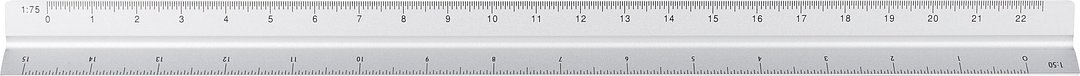 Aluminium-Dreiecklineal 30 cm Warjat