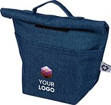 Recycelte Denim-Kühltasche mit Rollverschluss Emman