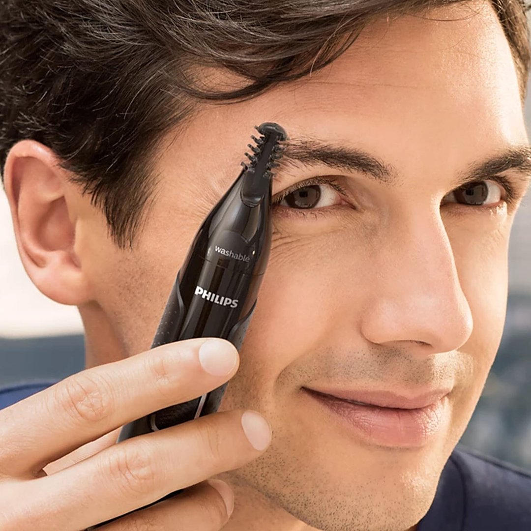 Philips Nasen-, Ohren- und Augenbrauentrimmer mit 5 Zubehörteilen Mensepen