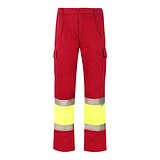 Zweifarbige Hose aus Twill (210 g/m²), gefüttert, mit mehreren Taschen, aus Baumwolle (20%) und Polyester (80%) Benina