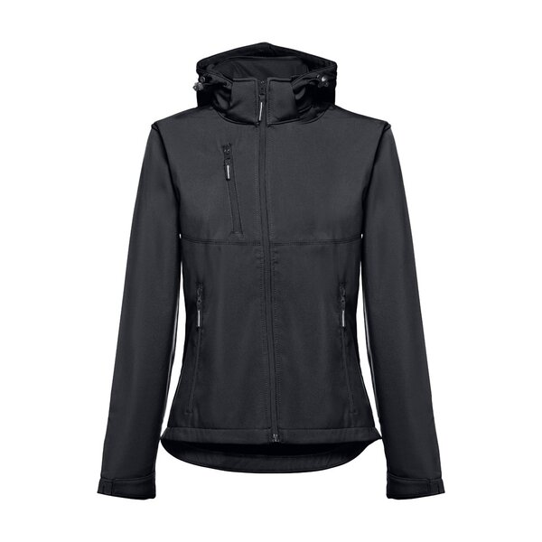 Softshelljacke für Damen, mit abnehmbarer Kapuze Badala