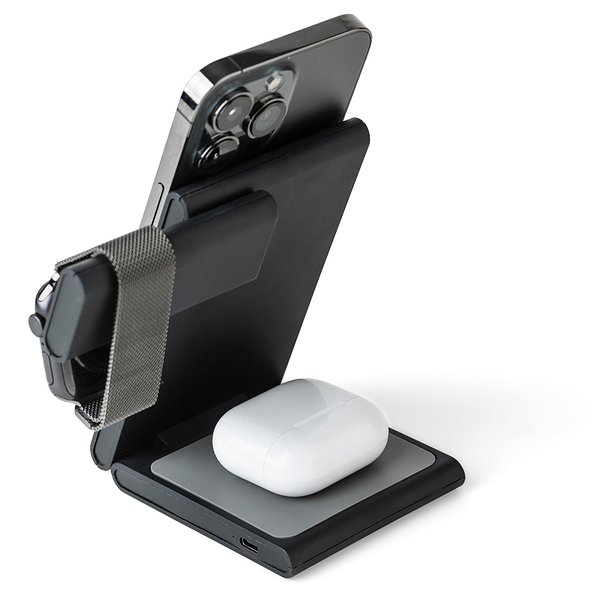 Recyceltes ABS 3-in-1 magnetisches kabelloses Ladegerät Stiana