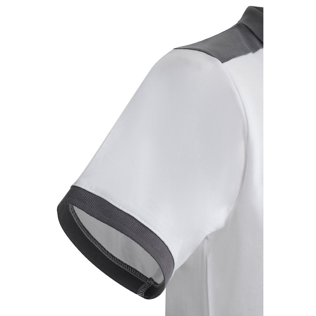 Zweifarbiges Stretch-Piqué-Poloshirt (200 g/m²) mit kurzen Ärmeln, aus Polyester (96 %) und Elastan (4 %) Duricalie