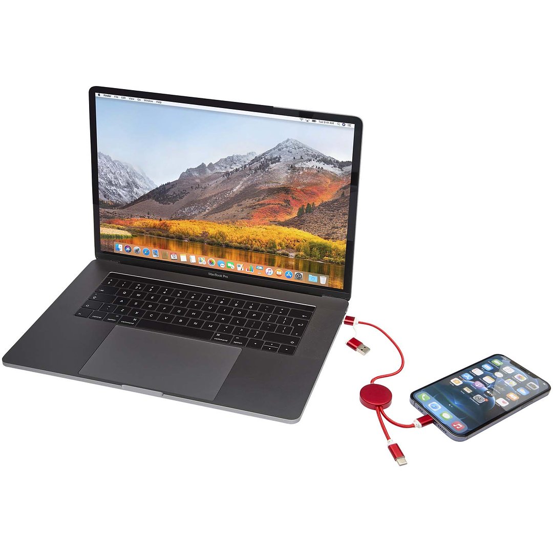 30 cm 5-in-1 Kabel aus recyceltem Kunststoff für Datenübertragung und 27W Schnellladung - Hate